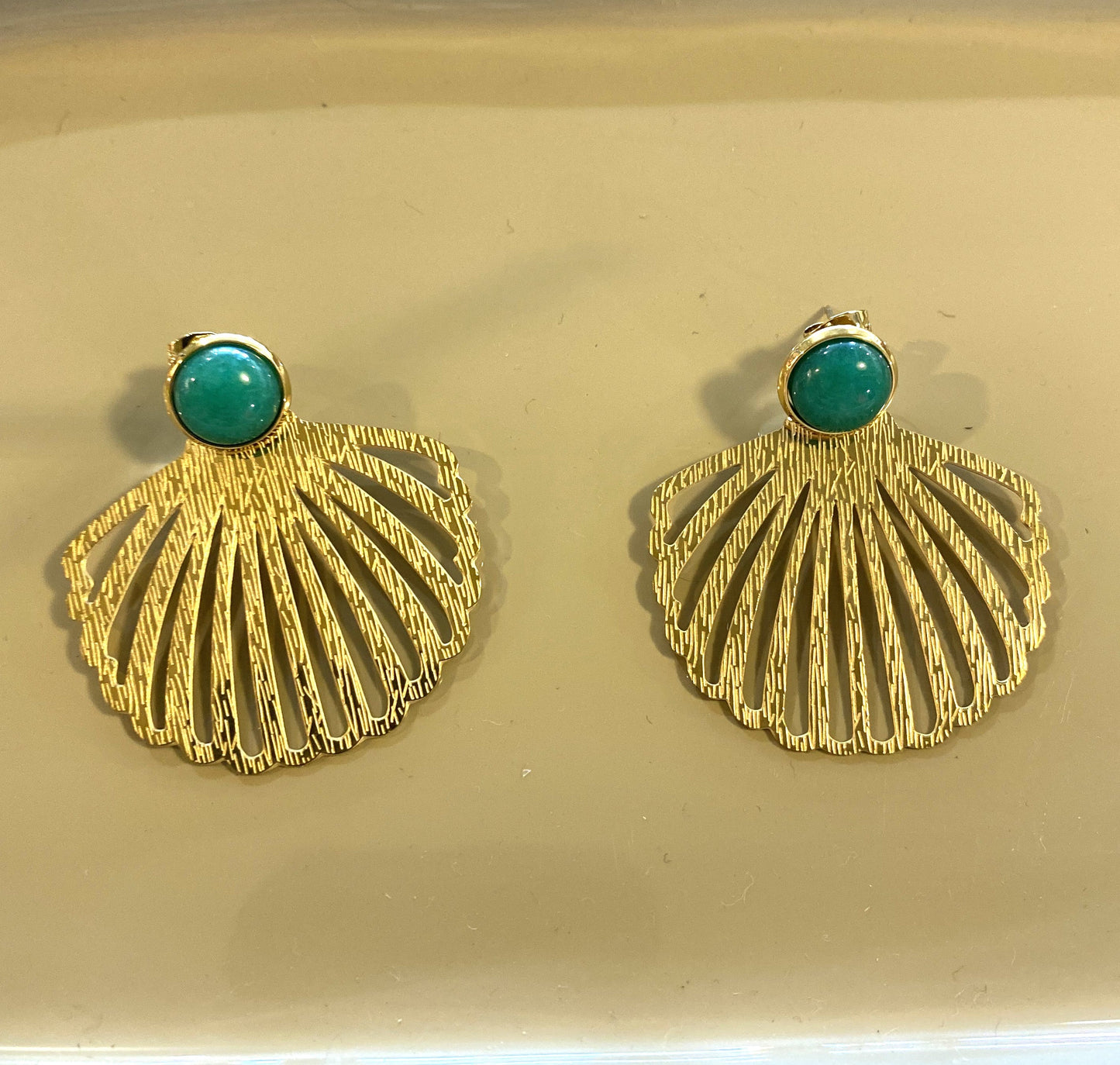 Boucles d'oreilles Emeraude LILAS DE SEINE