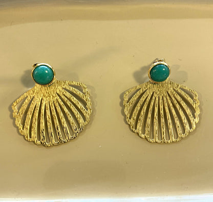Boucles d'oreilles Emeraude LILAS DE SEINE